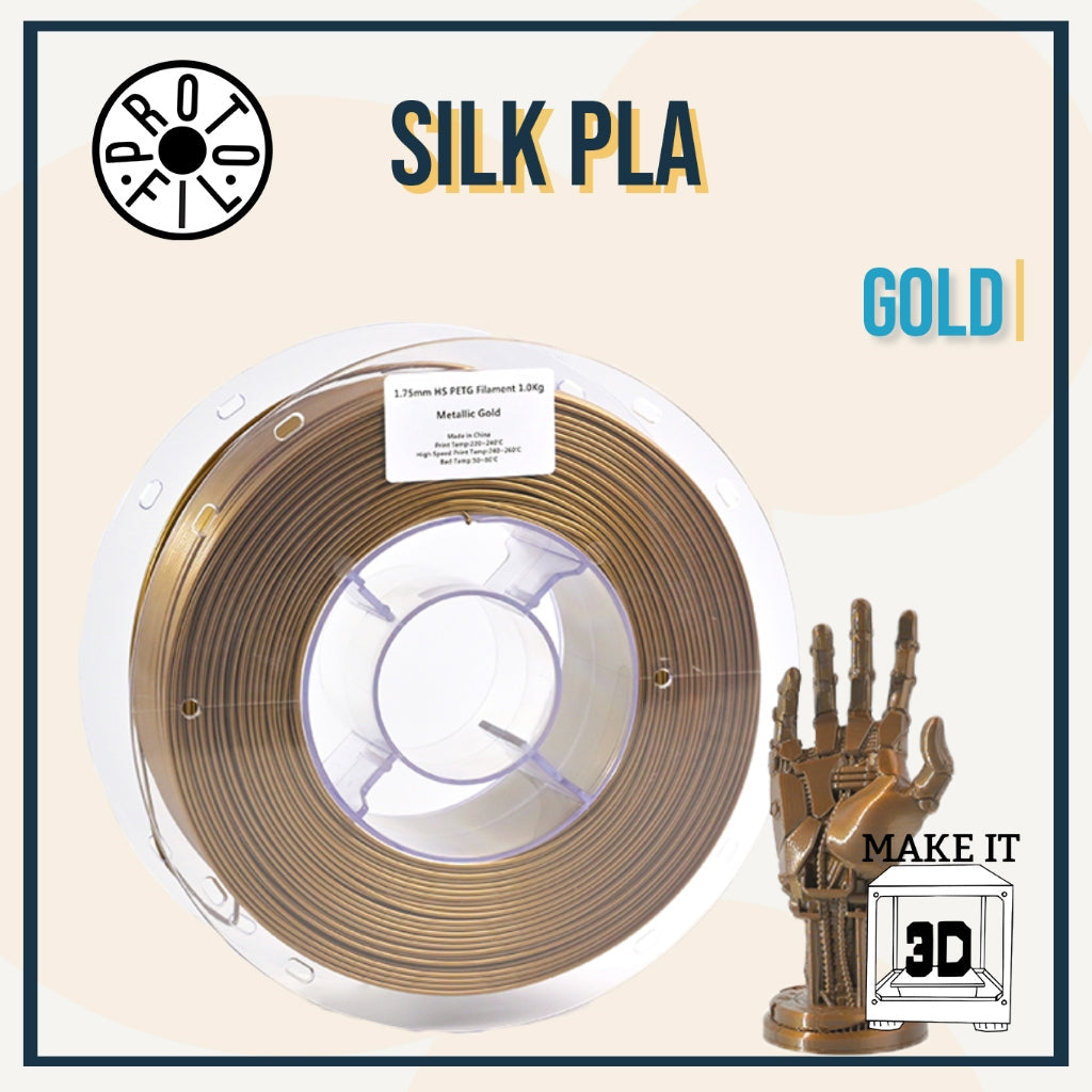ProtoFil 1kg Silk PLA 3D Printer Filament 1.75mm for 3D Printing
