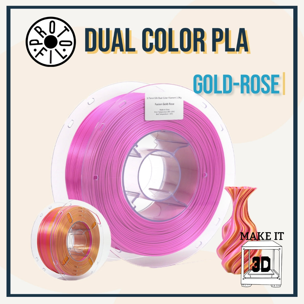 ProtoFil 1kg Tri-Color PLA and Dual Color PLA 3D Printer Filament 1.75mm
