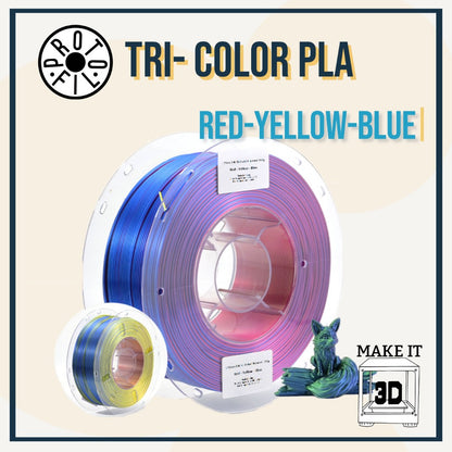ProtoFil 1kg Tri-Color PLA and Dual Color PLA 3D Printer Filament 1.75mm