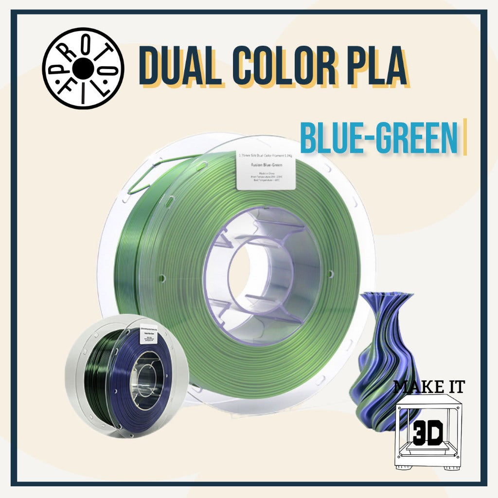 ProtoFil 1kg Tri-Color PLA and Dual Color PLA 3D Printer Filament 1.75mm